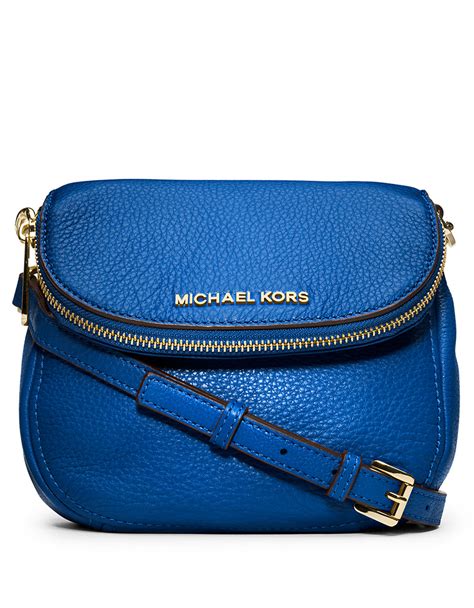 blue michael kors leather crossbody cinched|Michael Kors Crossbody thick strap.